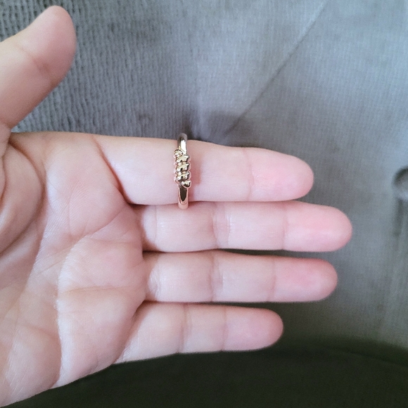 Bronzallure Rope Textured Front Rose🌹 Gold💛  Ring💍 - Picture 9 of 15